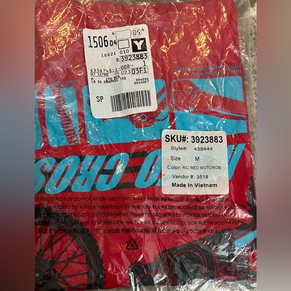 NWT! Lands’ End Youth Moto Cross Graphic Tee - Picture 2 of 2